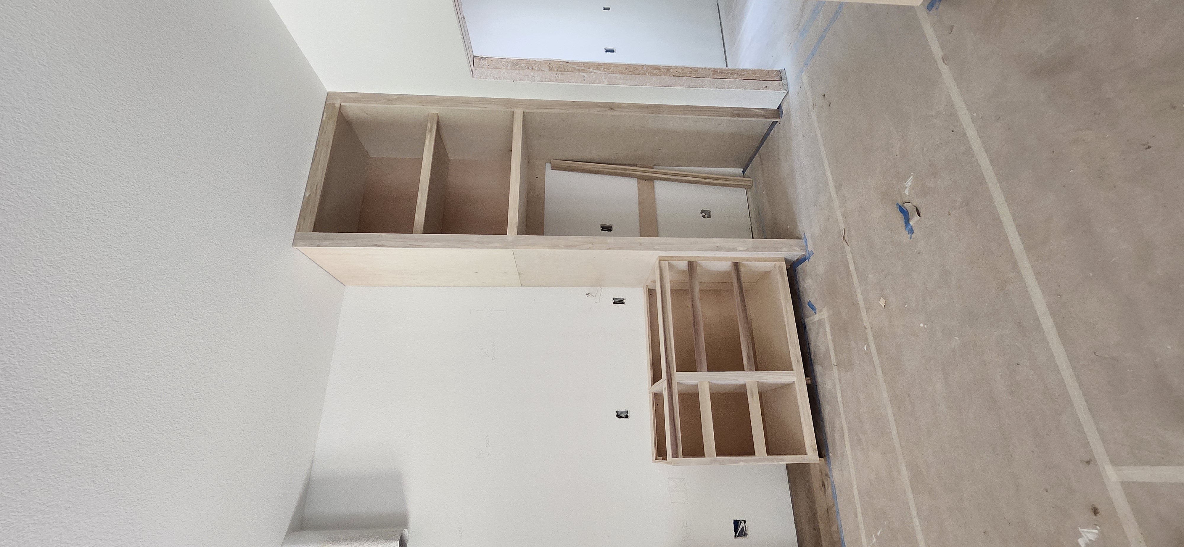 Built-in shelving install