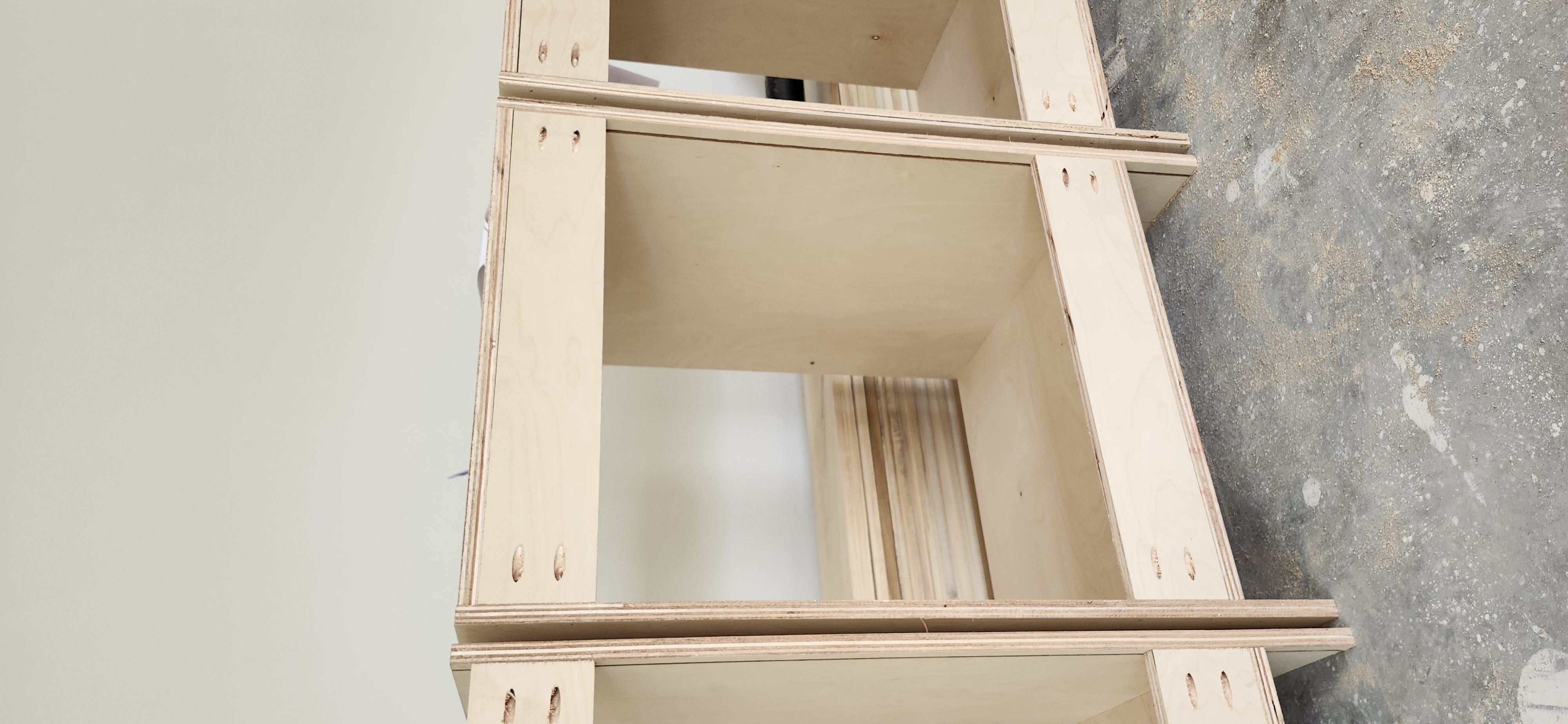 Shop cabinet box assembly