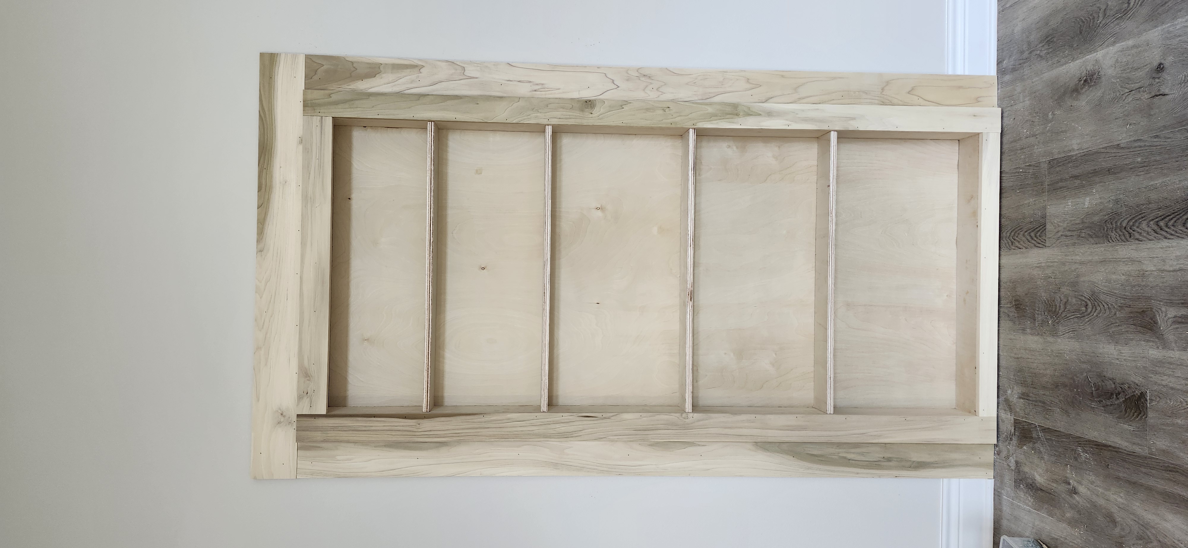 Hidden door backside shelves