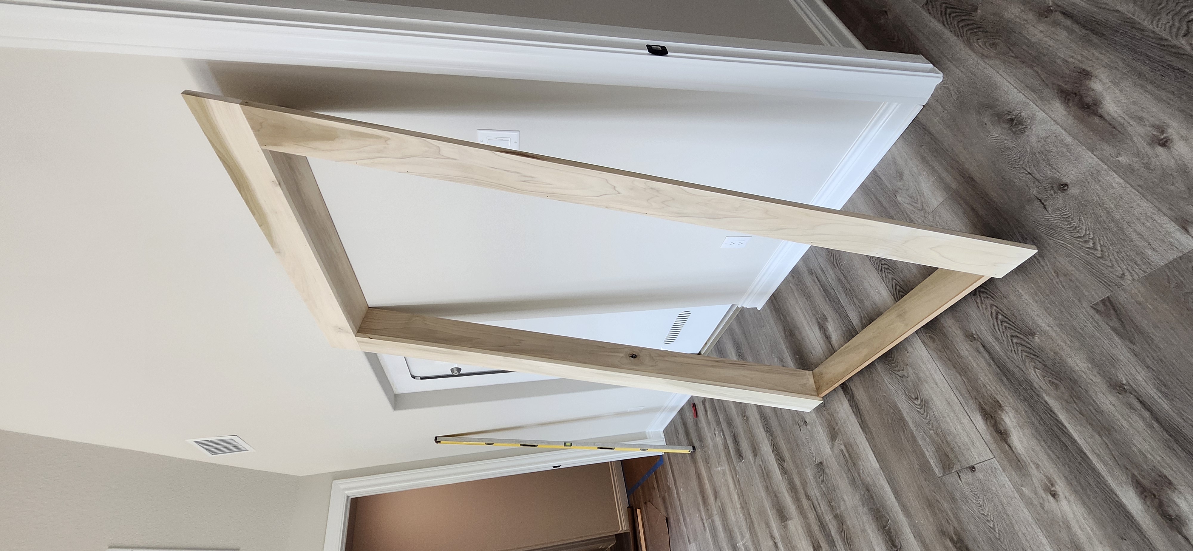 Hidden door frame raw