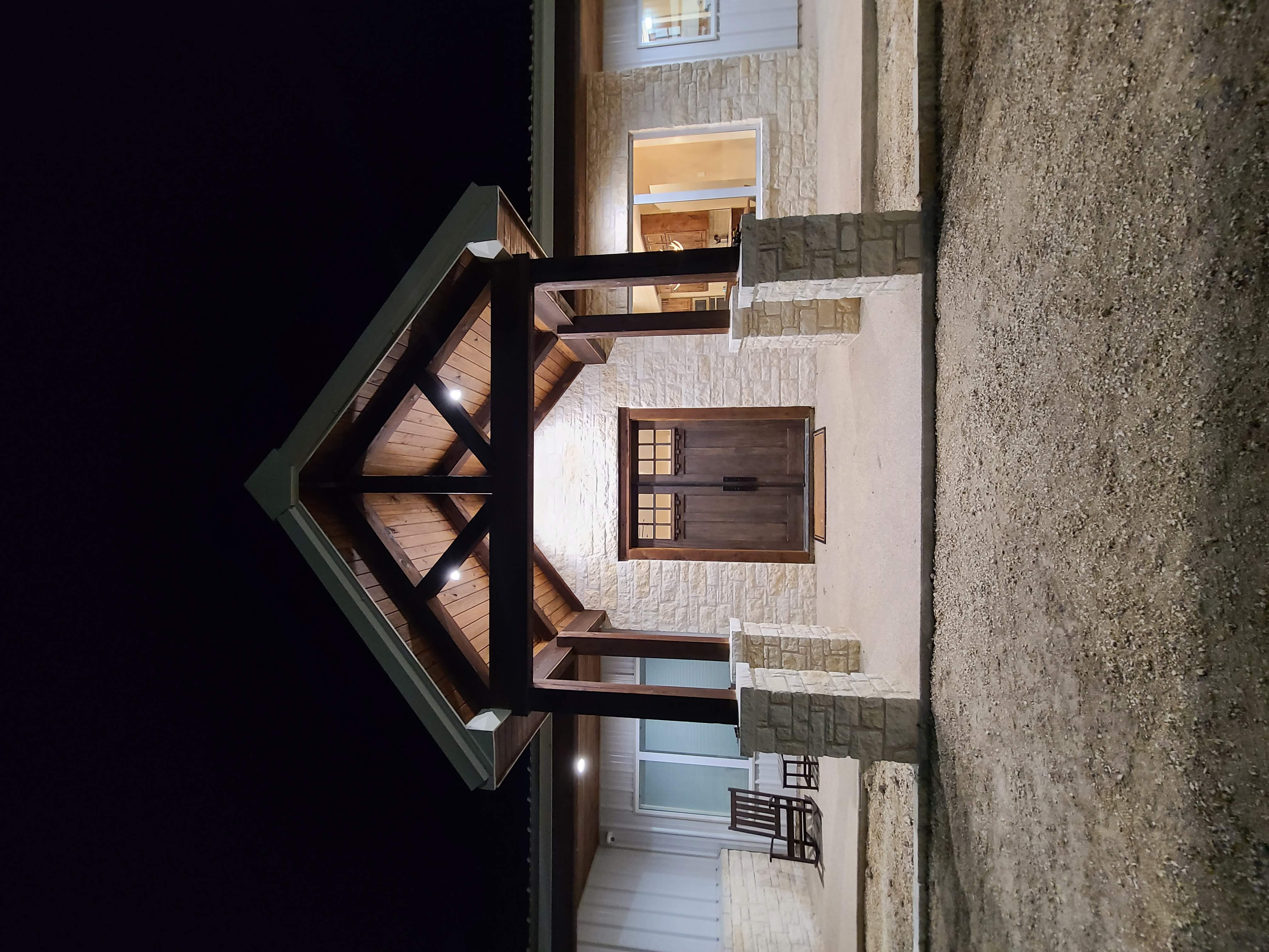 Timber frame entry night