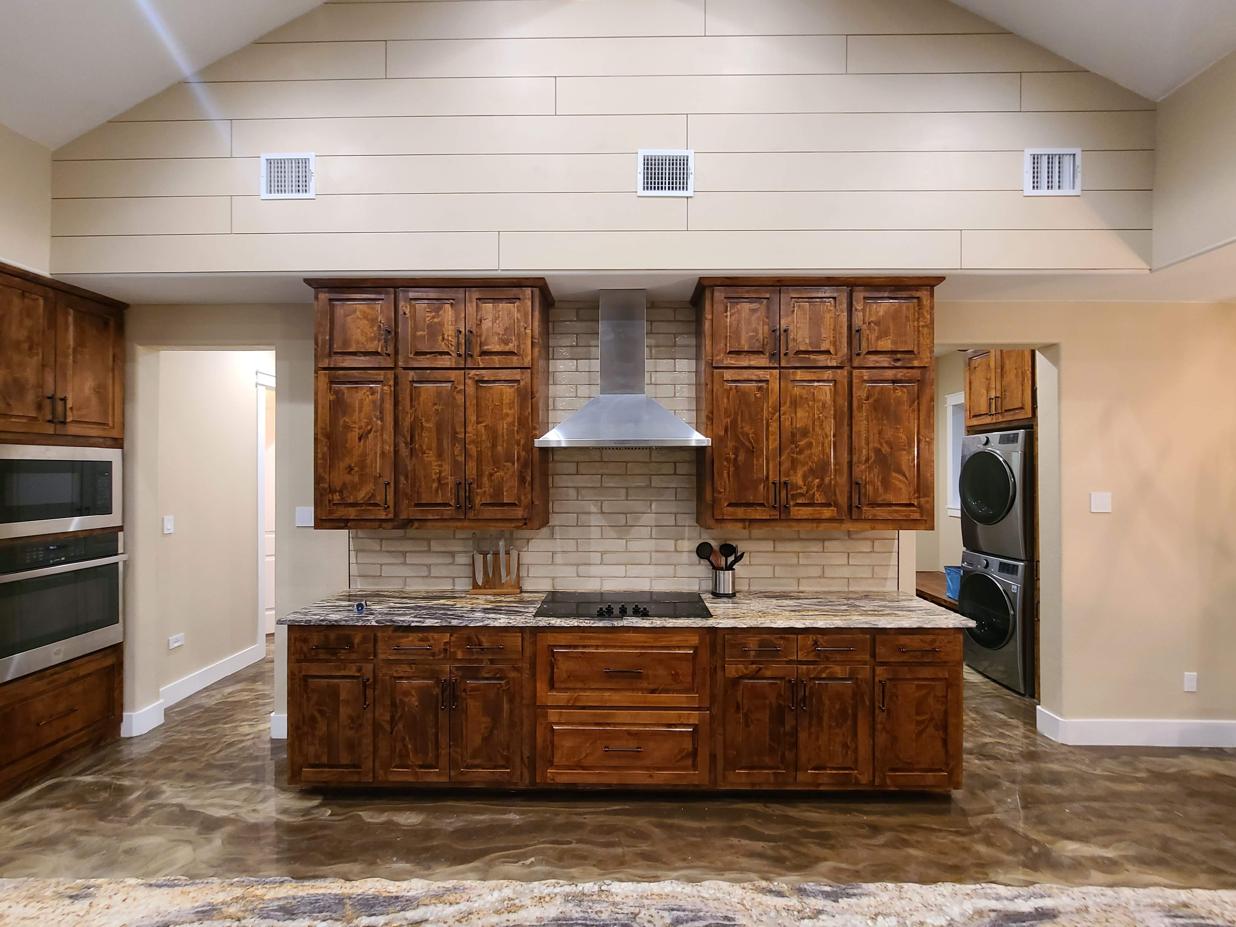 Ranch kitchen range wall